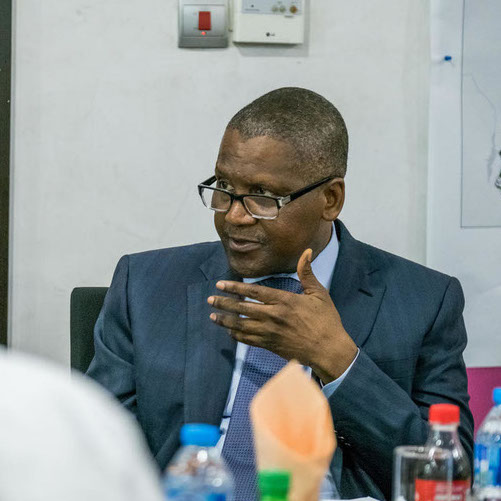 Aliko Dangote, President & CEO Dangote Group, speaks during a meeting on polio eradication efforts in Nigeria by partner agencies and organizations is in progress at the Polio Emergency Operations Centre in Abuja, Nigeria on March 22, 2018.